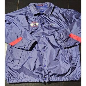 Vtg 90s Bugle Boy Outerwear Nylon Snap Jacket Mens XL Artuso Racing Windbreaker‎